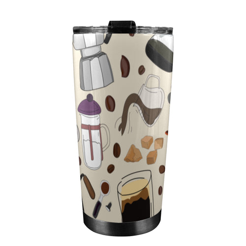 All The Coffee - 20oz Mobile Tumbler with Lid (Black Lock) 20oz Travel Mug Coffee Printed Offshore
