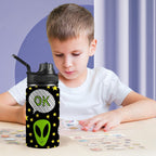 Alien OK - Kids Water Bottle with Chug Lid (12 oz) Kids Water Bottle with Chug Lid Printed Offshore Sci Fi