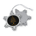 Personalised I'm On The Nice List This Year Christmas Pewter Snowflake Ornament Snowflake One Size Personalised Christmas Ornament Australian Printer Christmas