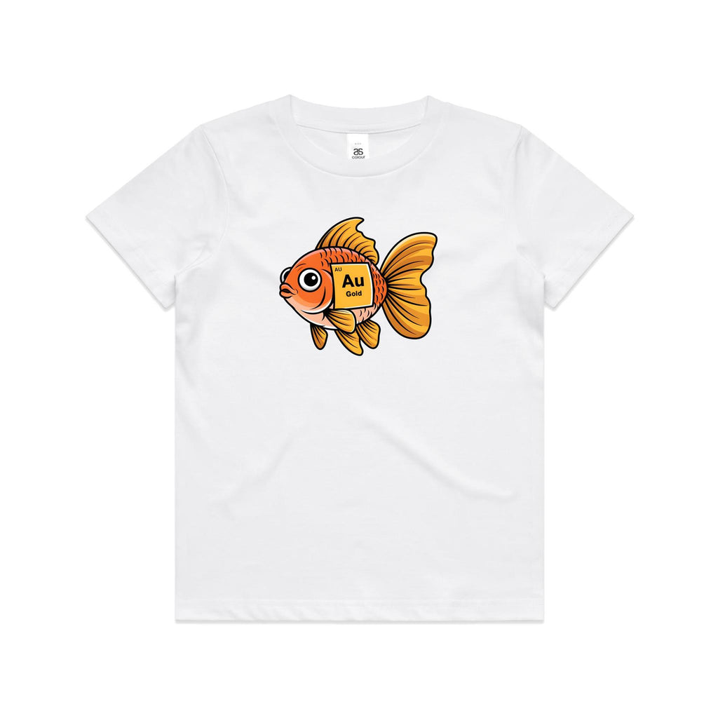 Gold Fish Periodic Table Element Kids AS Colour T-shirt