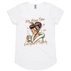 My Alone Time Is For Everyone's Safety Women's AS Colour Scoop Neck T-Shirt White Womens Scoop Neck T-shirt Printed In Australia