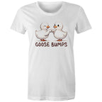 Goose Bumps - Womens T-shirt White Womens T-shirt animal Printed In Australia