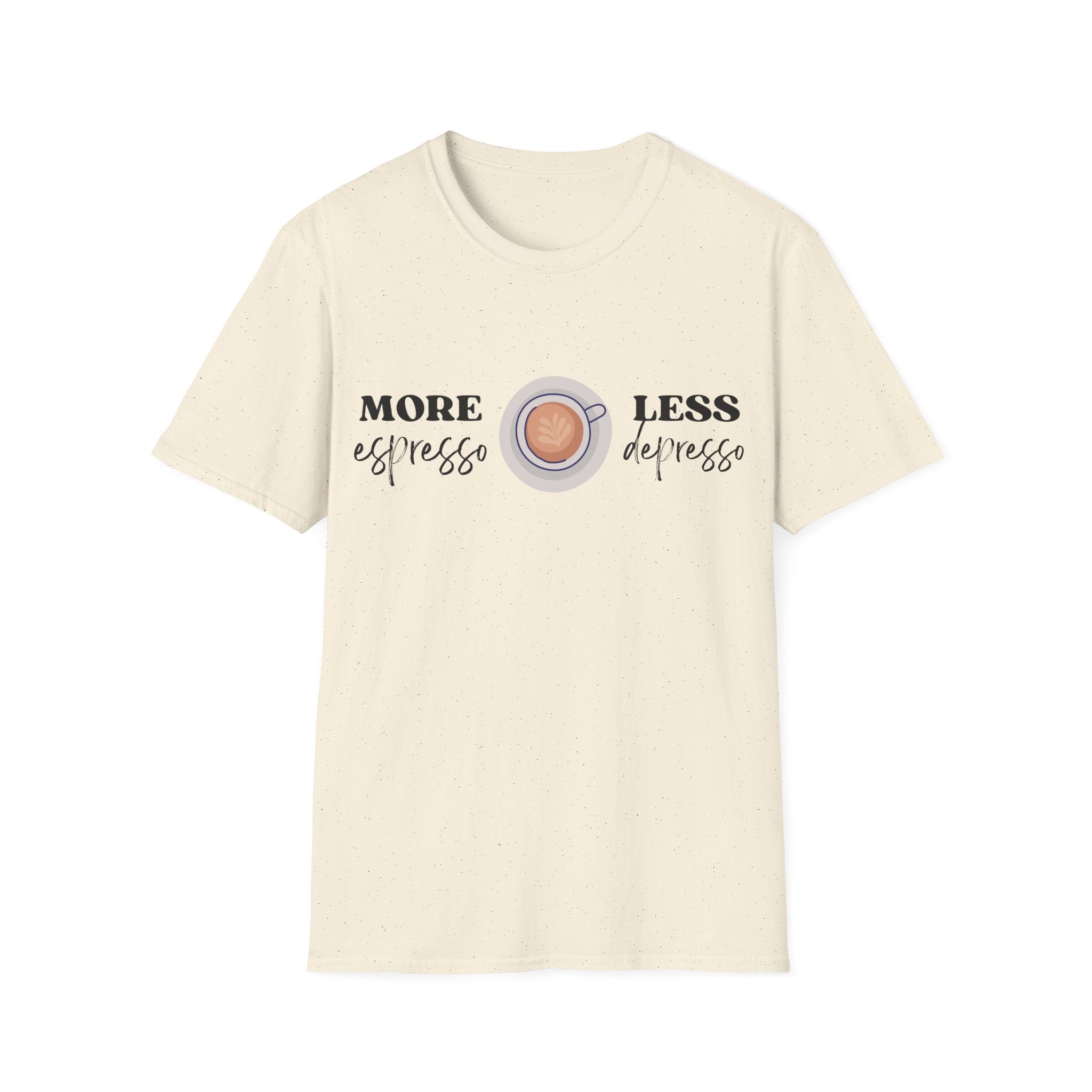 More Espresso, Less Depresso - Unisex Softstyle T-Shirt