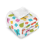 Ladybugs And Rainbows - Double-Layer Fleece Blanket 51"x59"
