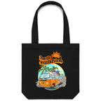 Hello Sunshine, Beach Van - Canvas Tote Bag Black One Size Tote Bag Printed In Australia