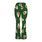 Avocado Characters High Waist Crossover Tummy Control Flare Leggings High Waist Flare Leggings Food Printed Offshore
