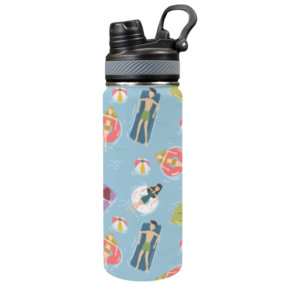 Beach Float - Insulated Water Bottle with Dual-Use Lid (18oz) One Size Insulated Water Bottle with Dual-Use Lid (18oz) Printed Offshore Summer