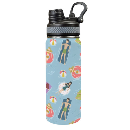 Beach Float - Insulated Water Bottle with Dual-Use Lid (18oz) One Size Insulated Water Bottle with Dual-Use Lid (18oz) Printed Offshore Summer