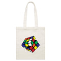 Game Cube Parcel Canvas Tote Bag Default Title Small Tote Bag Games Printed In Australia