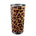 Leopard Print - 20oz Mobile Tumbler with Lid (Black Lock) One Size 20oz Travel Mug animal Printed Offshore
