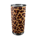 Leopard Print - 20oz Mobile Tumbler with Lid (Black Lock) One Size 20oz Travel Mug animal Printed Offshore