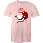 Ho Ho Holidays, Santa, Christmas - Mens T-Shirt Pink Mens Christmas T-shirt Christmas Printed In Australia