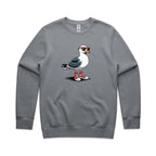 Seagull With Sunglasses And High Tops AS Colour Stencil Crew Sweatshirt