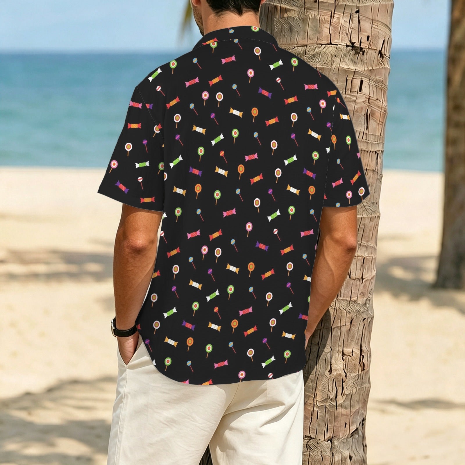 Candy Men's Crinkle Hawaiian Shirt