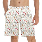Australian Plants And Animals Men's Mid-Length Beach Shorts 5XL Men's Mid-Length Beach Shorts animal Printed Offshore