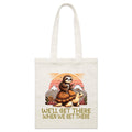 Sloth, We'll Get There When We Get There Parcel Canvas Tote Bag Default Title Small Tote Bag animal Printed In Australia