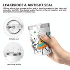Cute Science Characters Small Stainless Steel Travel Mug Cup 12oz/350ml