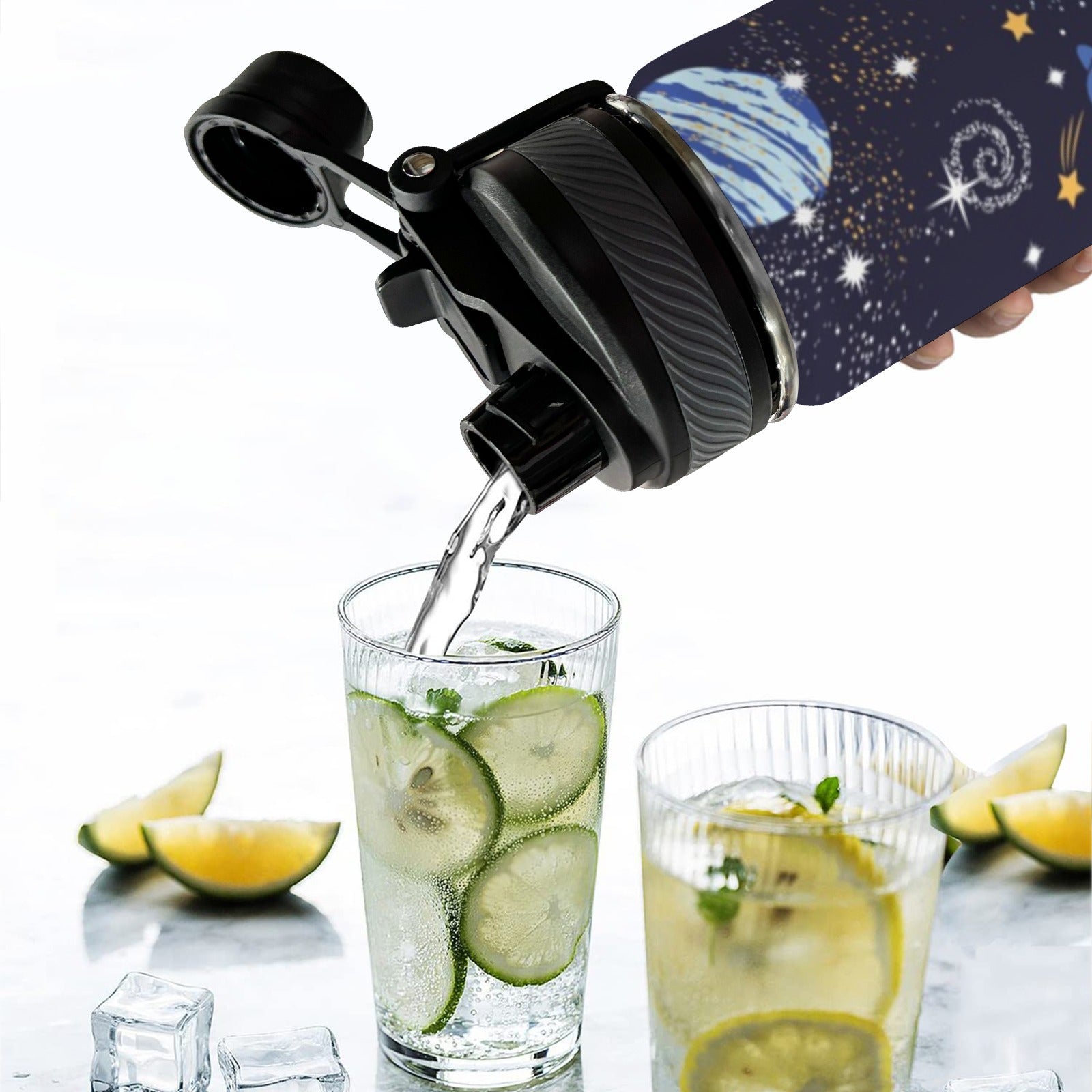 Galaxy - Insulated Water Bottle with Dual-Use Lid (18oz) Insulated Water Bottle with Dual-Use Lid (18oz) Printed Offshore Space