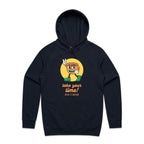 Take Your Time, Have A Coffee - Mens Hoodie Navy Mens Hoodie Coffee Printed In Australia Retro
