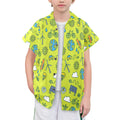 Go Green Senior Kids Hawaiian Shirt Senior Kids Hawaiian Shirt 8-15 Environment Printed Offshore