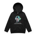 Astronaut, All We Need Is Love And A Little Space Kid's AS Colour Hoodie Black Kids Hoodie Printed In Australia