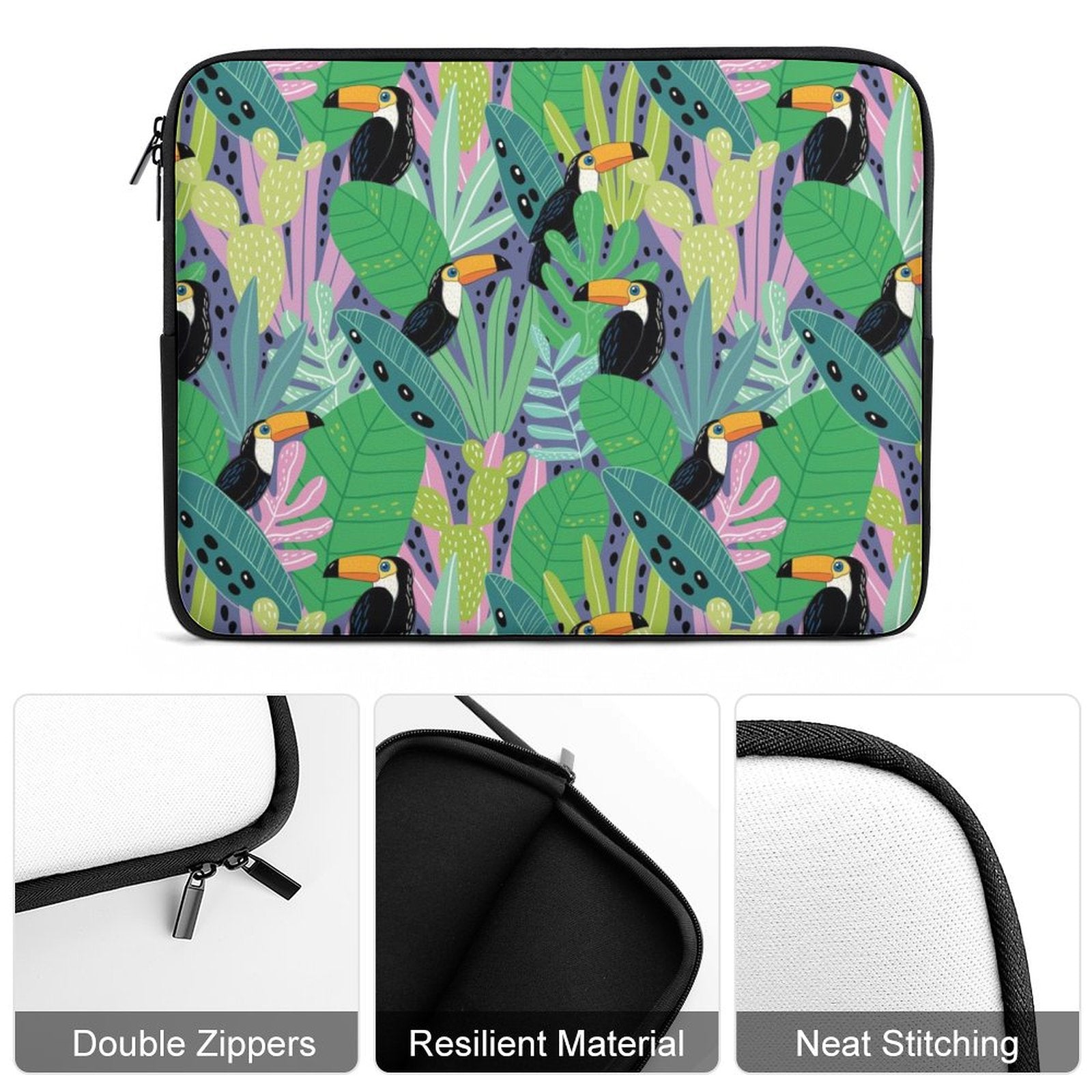 Bright Toucan Laptop Sleeve (Multiple Sizes) Laptop Sleeve animal Printed Offshore