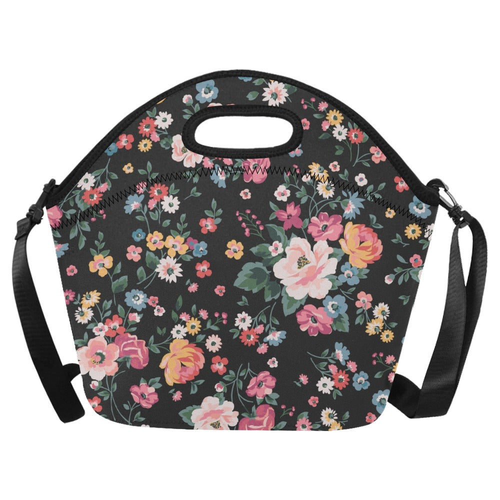 Pretty Floral - Neoprene Lunch Bag One Size Neoprene Lunch Bag Printed Offshore