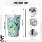 Australian Birds Small Stainless Steel Travel Mug Cup 12oz/350ml