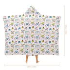 Camping Life Kids Hooded Blanket 100cm x 130cm Kids Hooded Blanket Printed Offshore