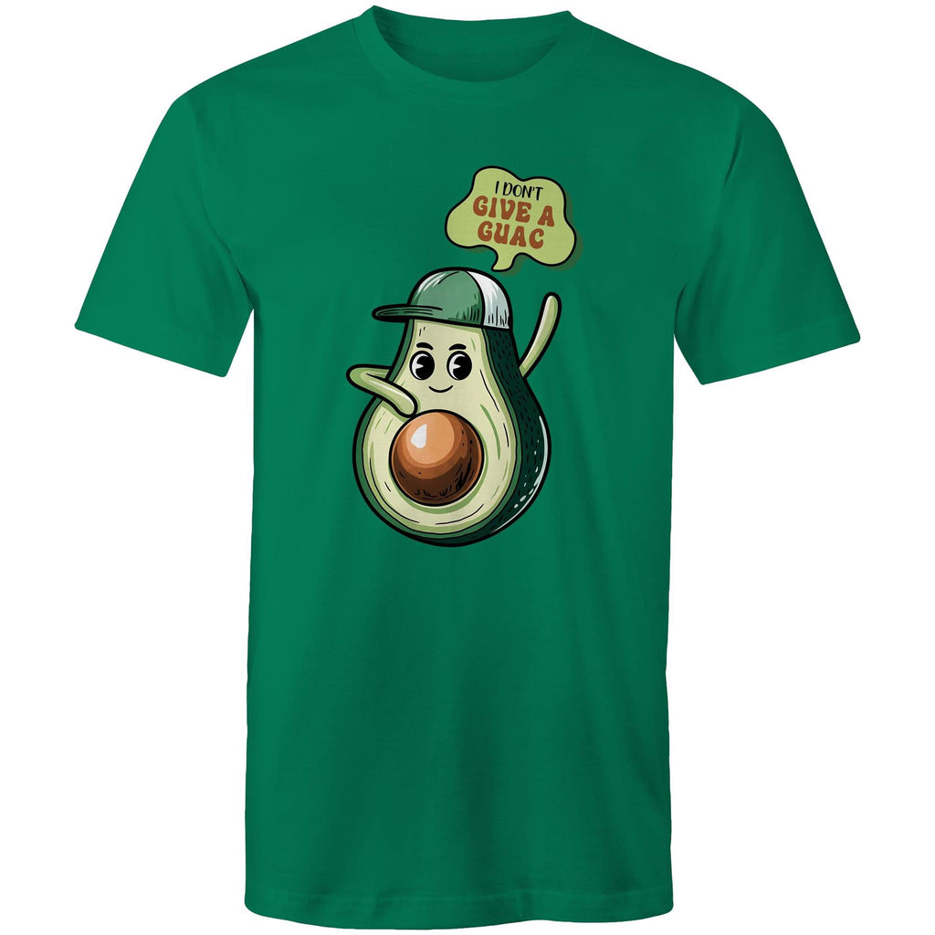 Avocado, I Don't Give A Guac - Mens T-Shirt Kelly Green Mens T-shirt Food Printed In Australia