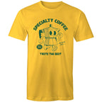 Specialty Coffee - Mens T-Shirt Yellow Mens T-shirt Coffee Printed In Australia