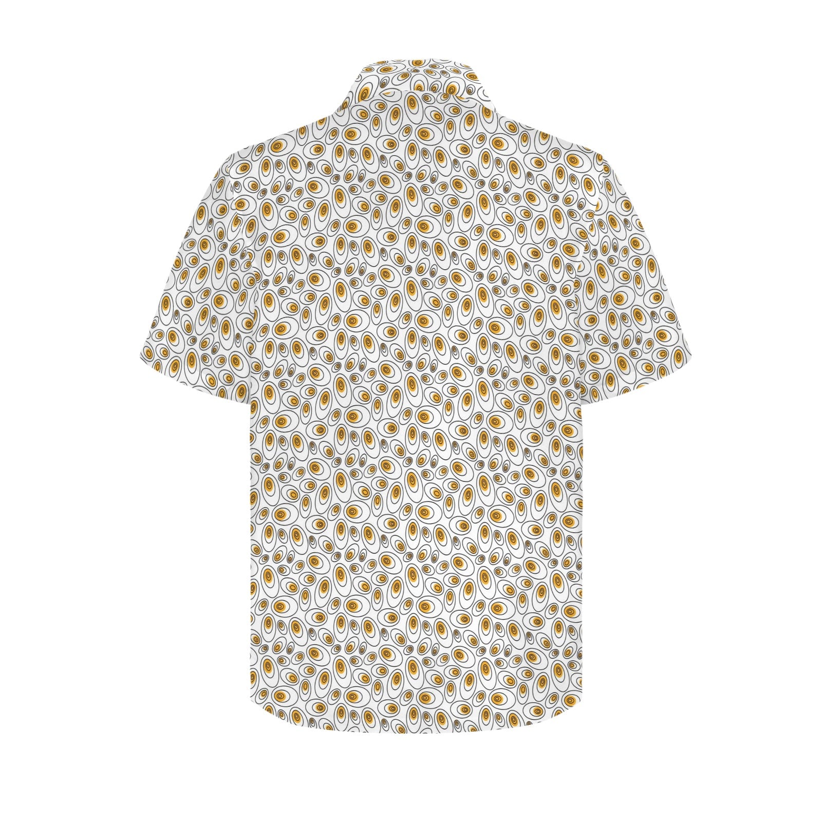 Abstract Eggs Men's Short Sleeve Hawaiian Shirt Men's Hawaiian Shirt (New) Food Printed Offshore