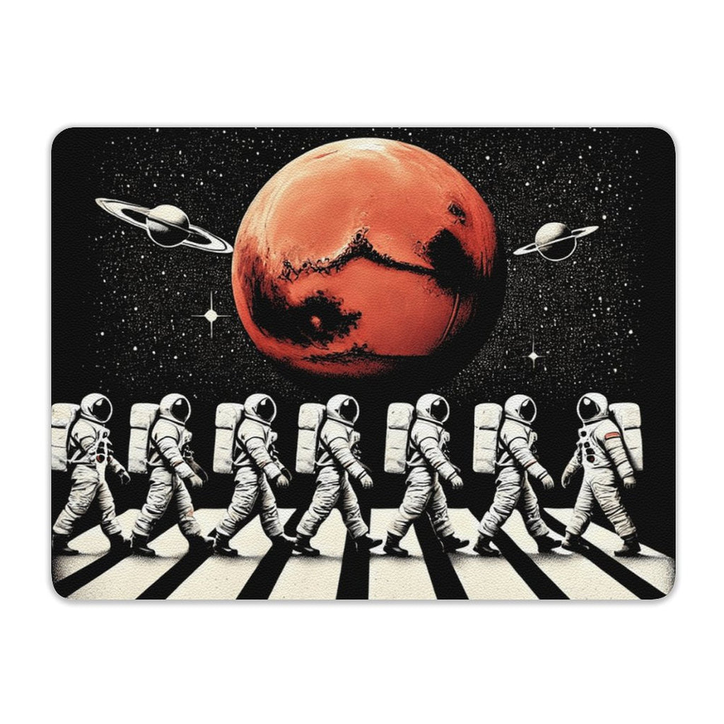 Astronaut Zebra Crossing Leather Mouse Pad Leather Mouse Pad Music Printed Offshore Space