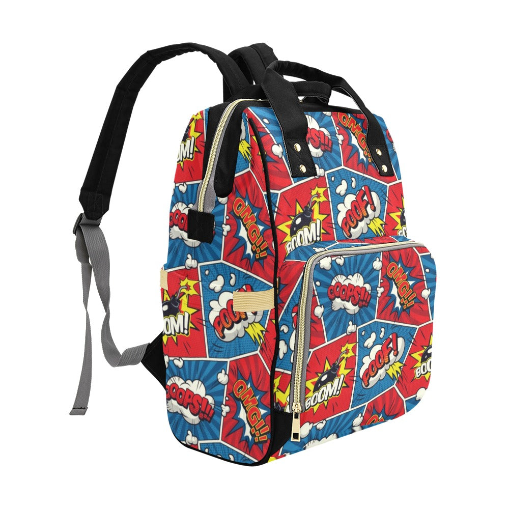Comic Book Pop - Multi-Function Backpack, Nappy / Diaper Bag