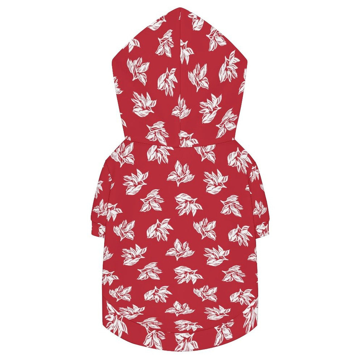 Red Retro Hawaiian Pet Hoodie (Large Size)