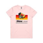 Camera Film, Now We Wait Women's AS Colour T-shirt Pink Womens T-shirt Printed In Australia Retro