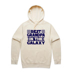 Best Grandpa In The Galaxy - Mens Hoodie Ecru Mens Hoodie Dad Printed In Australia
