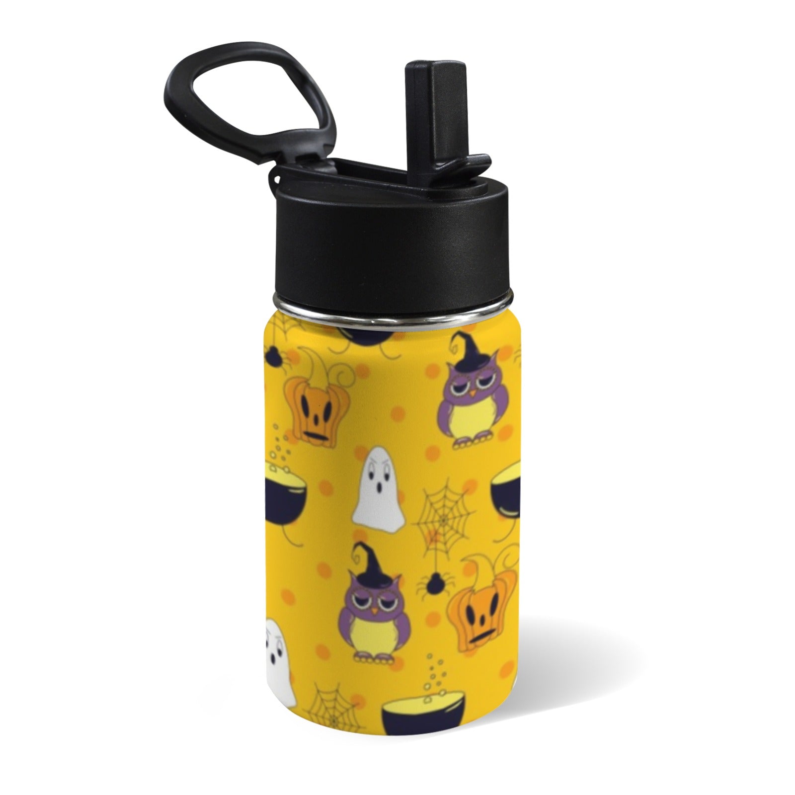 Halloween Owl 12oz Kids Water Bottle with Straw Lid