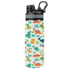Colourful Dinosaurs - Insulated Water Bottle with Dual-Use Lid (18oz) One Size Insulated Water Bottle with Dual-Use Lid (18oz) animal Printed Offshore