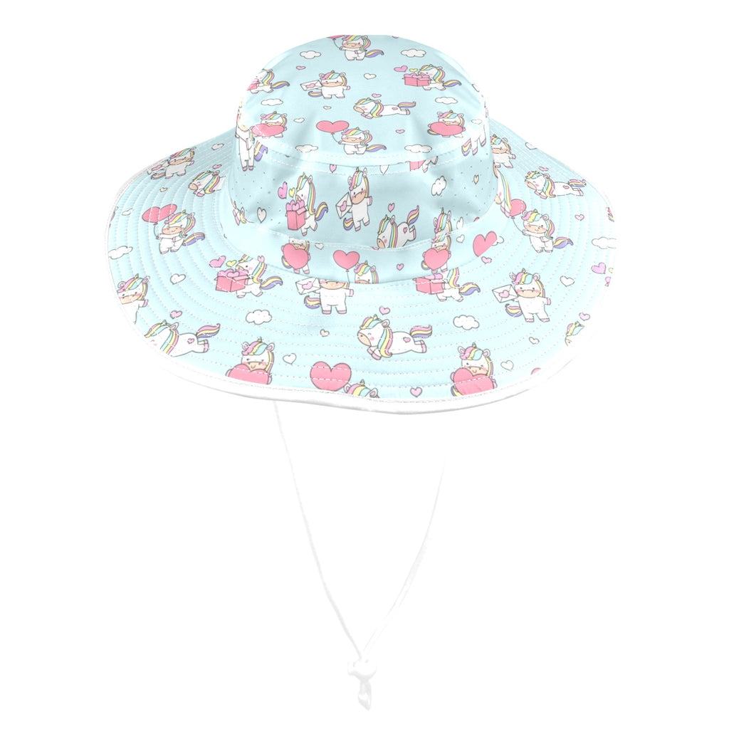 Rainbow Unicorn Wide Brim Bucket Hat Wide Brim Bucket Hat animal Printed Offshore