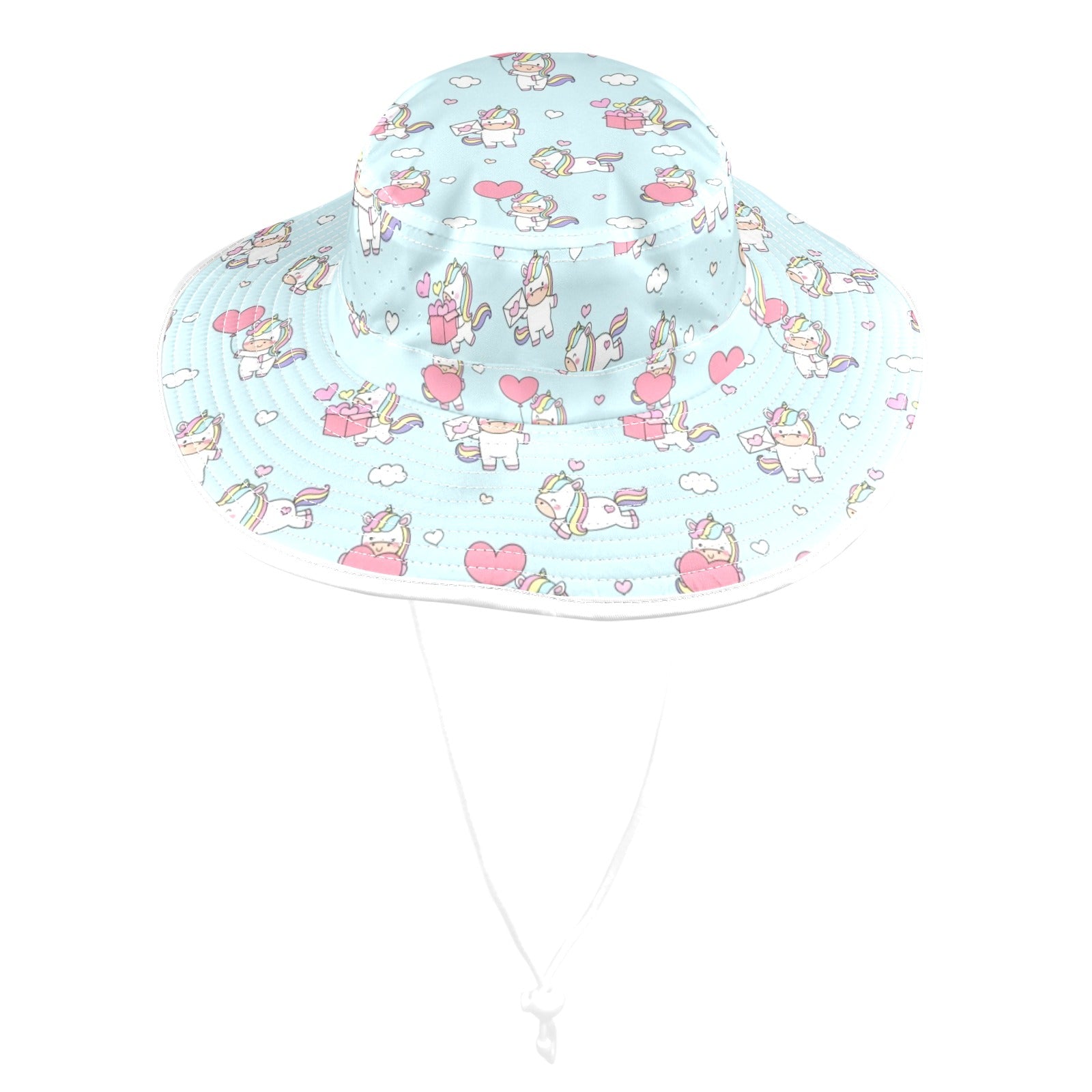 Rainbow Unicorn Wide Brim Bucket Hat Wide Brim Bucket Hat animal Printed Offshore