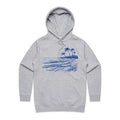 Surf Beach Women's AS Colour Hoodie Grey Marle Womens Hoodie Printed In Australia Surf
