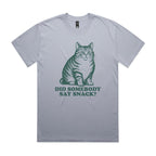 Cat, Did Somebody Say Snack AS Colour Heavy Faded Tee Unisex Faded powder Heavy Faded T-shirt animal Food Printed In Australia