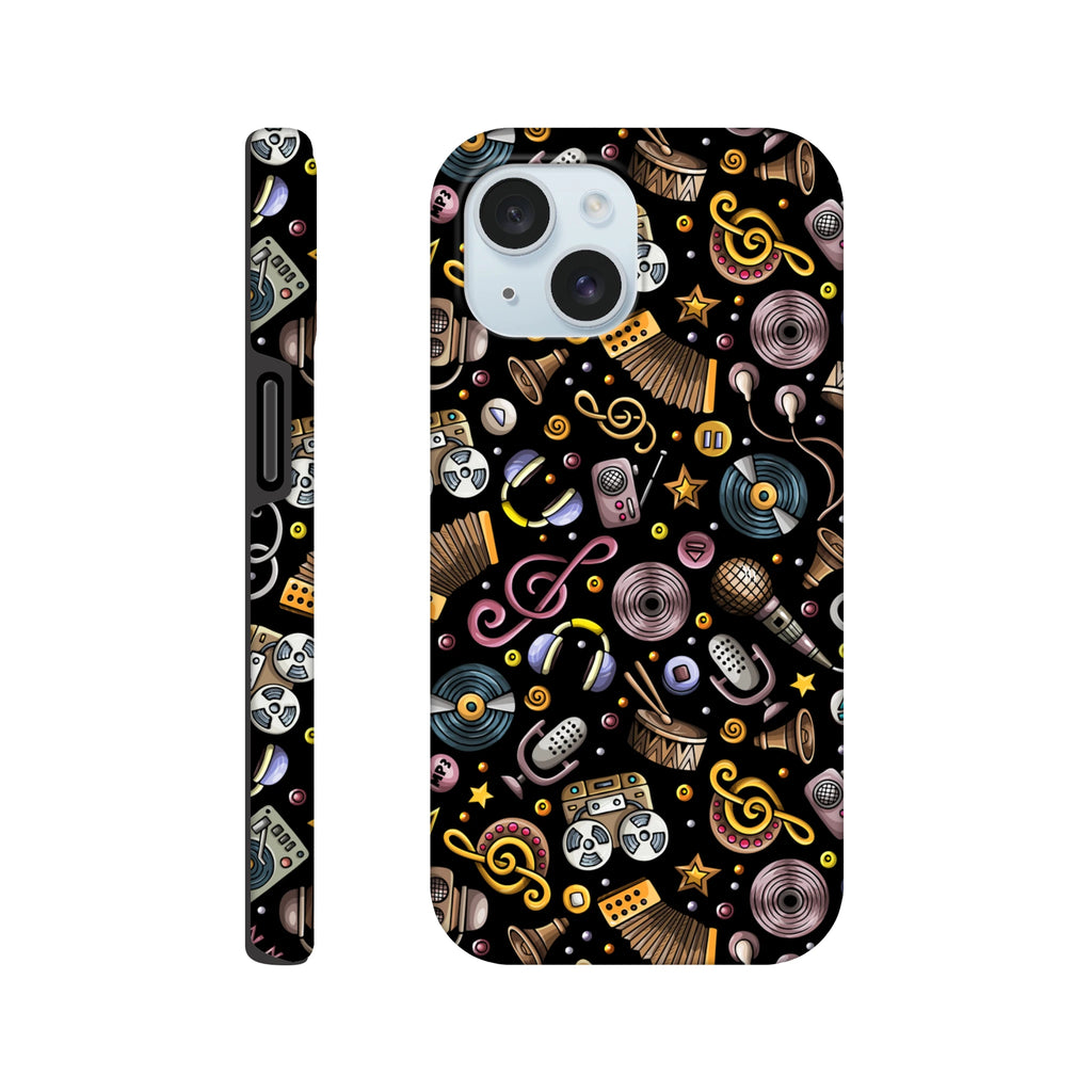 Retro Music Mix - Apple iPhone Tough case iPhone 15 iPhone Tough Case Globally Fulfilled Music