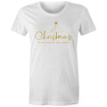 Christmas Is Better At The Beach Womens T-shirt White Womens Christmas T-shirt Christmas Printed In Australia