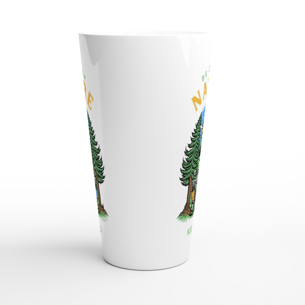 Be One With Nature, Skeleton - White Latte 17oz Ceramic Mug Latte Mug Environment Globally Fulfilled
