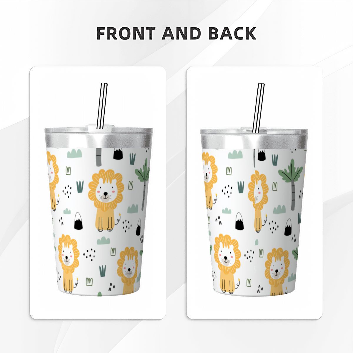 Lions Small Stainless Steel Travel Mug Cup 12oz/350ml