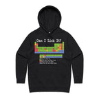 Periodic Table, Can I Lick It Women's AS Colour Hoodie Black Womens Hoodie Printed In Australia Science