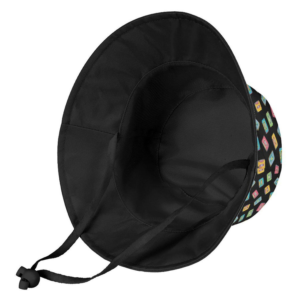 Colourful Cassette Tapes Kids Bucket Hat Kids Bucket Hat Music Printed Offshore Retro