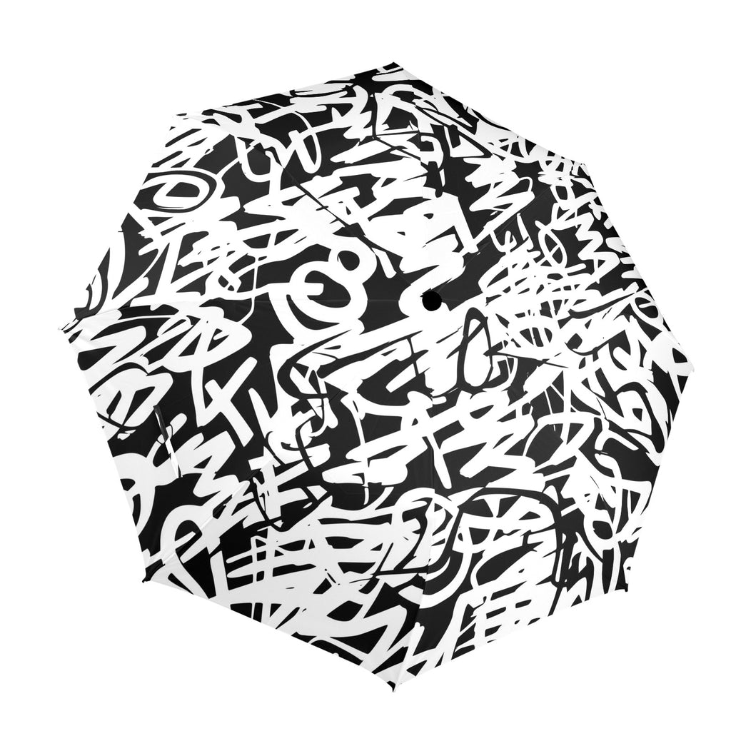 Graffiti - Semi-Automatic Foldable Umbrella (Model U12) One Size Semi-Automatic Foldable Umbrella (U12)